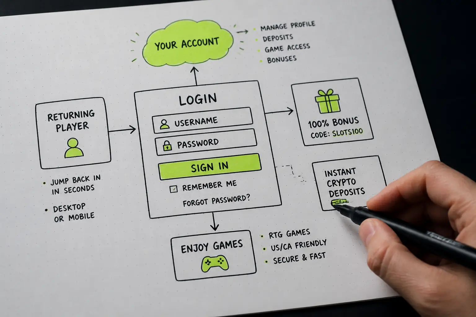 Slots Garden Casino Login – Sign In to Your Account visual guide for Slots Garden